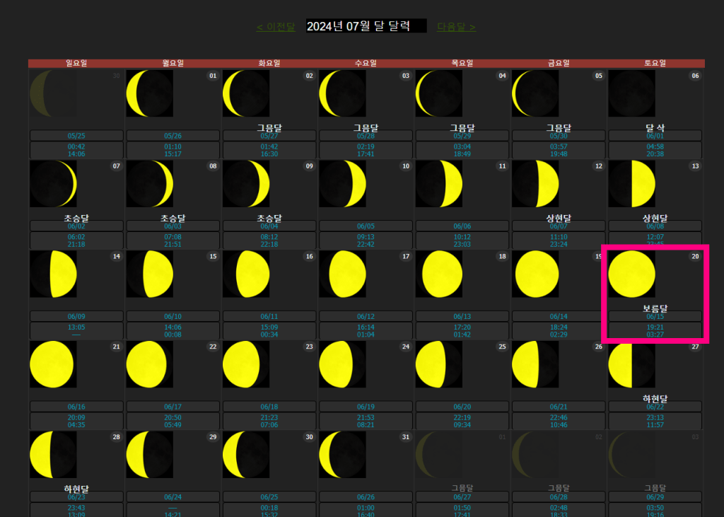 image 4 2024년 보름달 뜨는 날