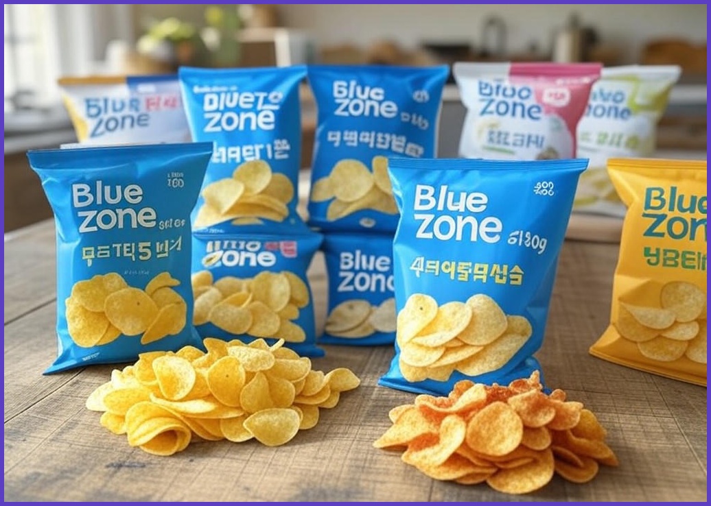 [블루존] 감자 과자 세트 5종 (무뚝뚝감자칩60g x2+눈을감자56g x2+구운감자번들 x2+구운감자슬림 80g x2+예감오리지널 x2), 1개 - 이미지 1