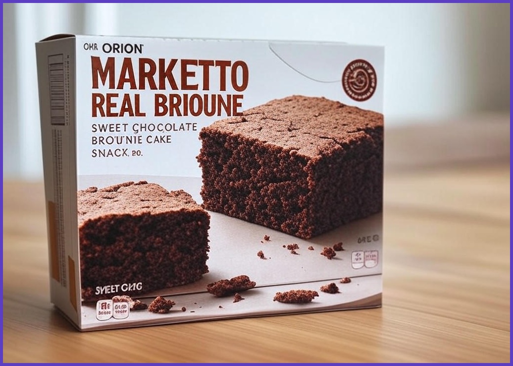 오리온 마켓오 리얼 브리우니, 달콤한 초코 브라우니 케익 과자 120g, 7개, 0.12kg - 이미지 1