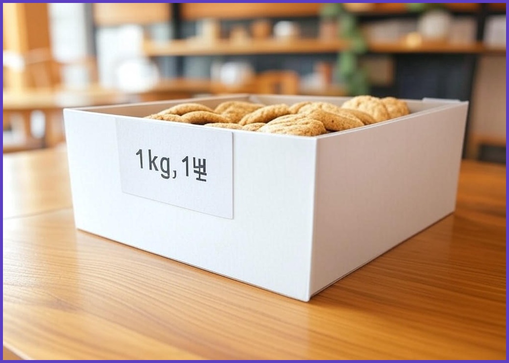 쿠키마스타 낱개포장 카페서비스용쿠키 탕비실간식 대용량과자, 1kg, 1박스 - 이미지 1
