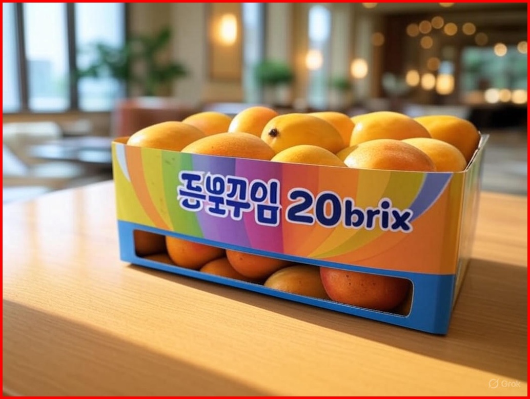 [호텔납품용] 꿀맹키로 20brix 무지개망고 마하차녹 직배송, 1박스, 2kg(7과이내)