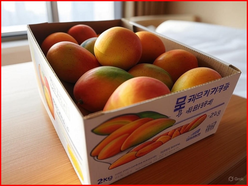 [호텔납품용] 꿀맹키로 20brix 무지개망고 마하차녹 직배송, 1박스, 2kg(7과이내) 이미지 1