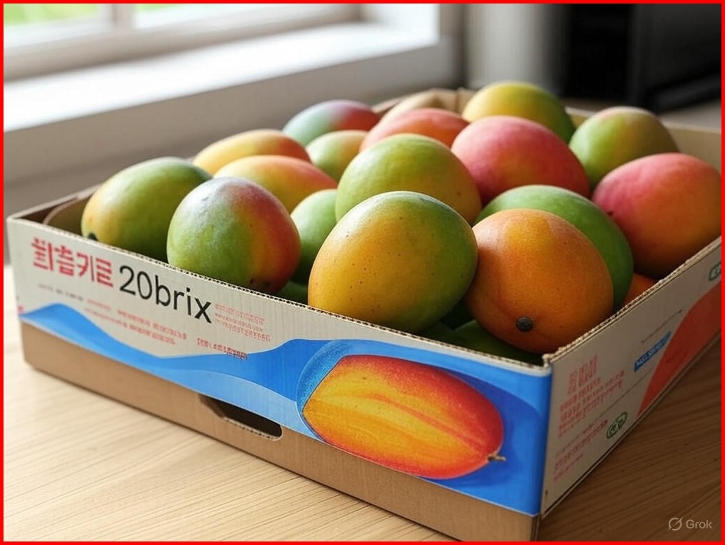 [호텔납품용] 꿀맹키로 20brix 무지개망고 마하차녹 직배송, 1박스, 2kg(7과이내) 이미지 3