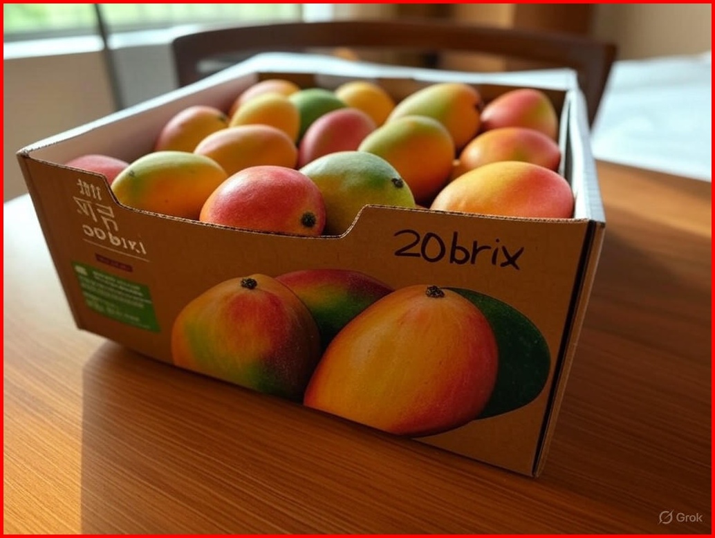 [호텔납품용] 꿀맹키로 20brix 무지개망고 마하차녹 직배송, 1박스, 2kg(7과이내) 이미지 4